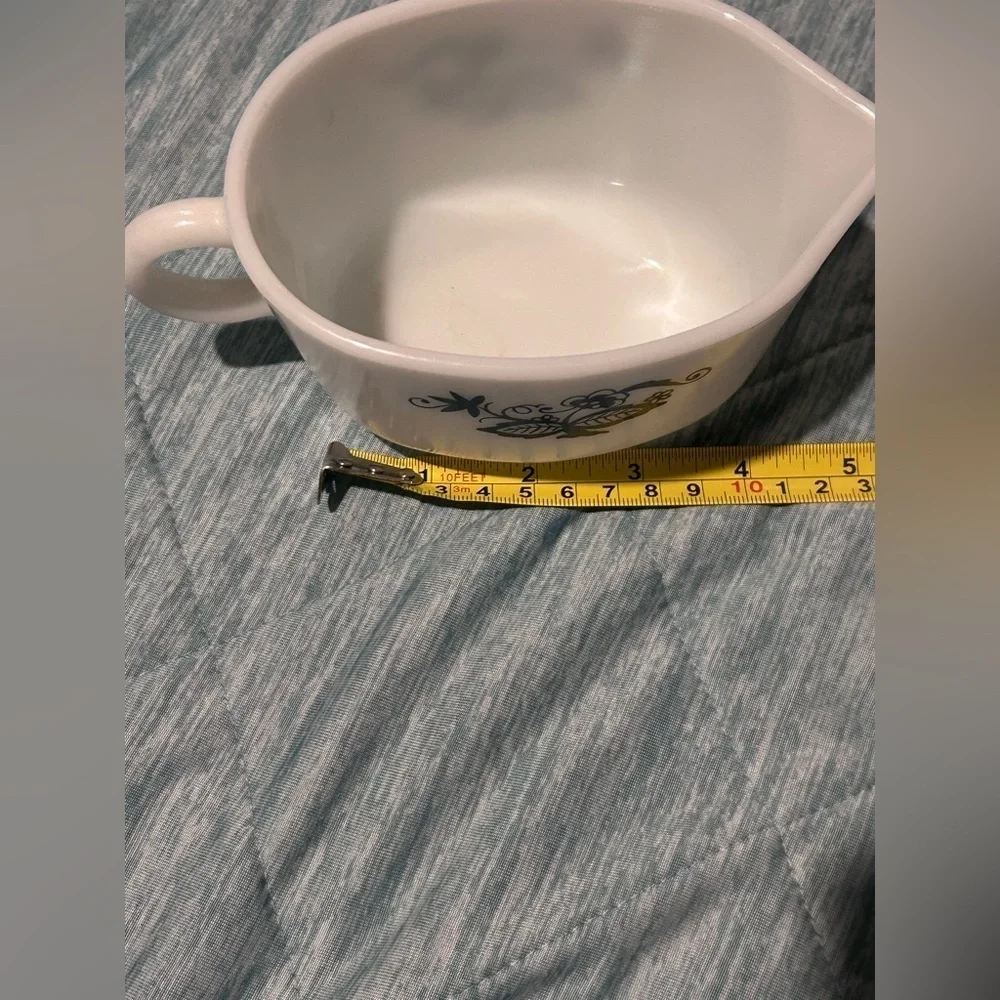Vintage Old Town Blue Pyrex Creamer